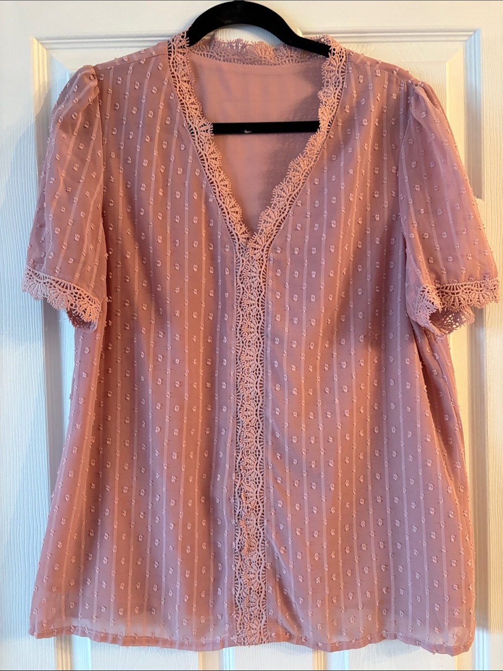 Amazon Lace Trim Blouse